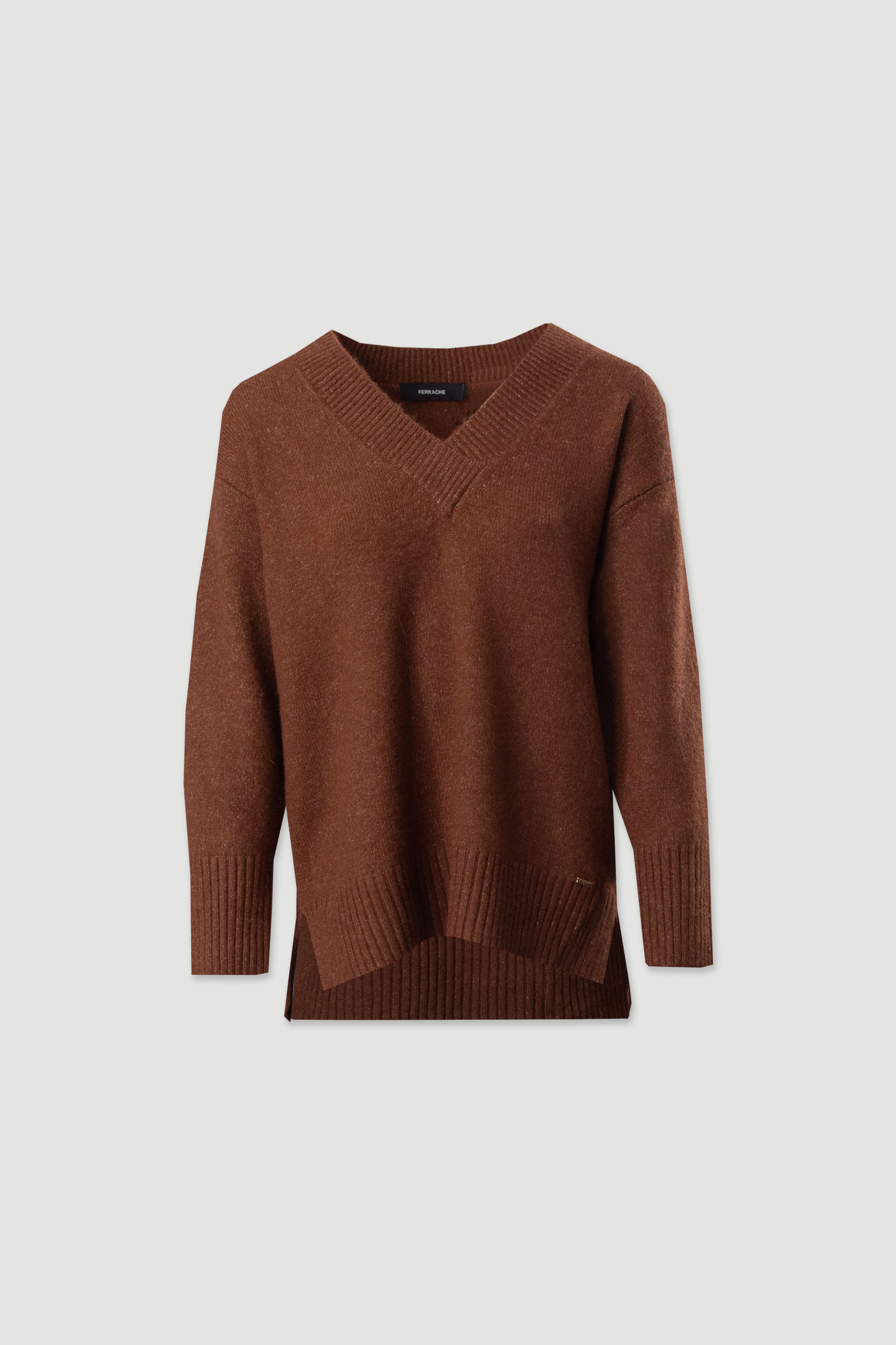 Pull en maille à col en v