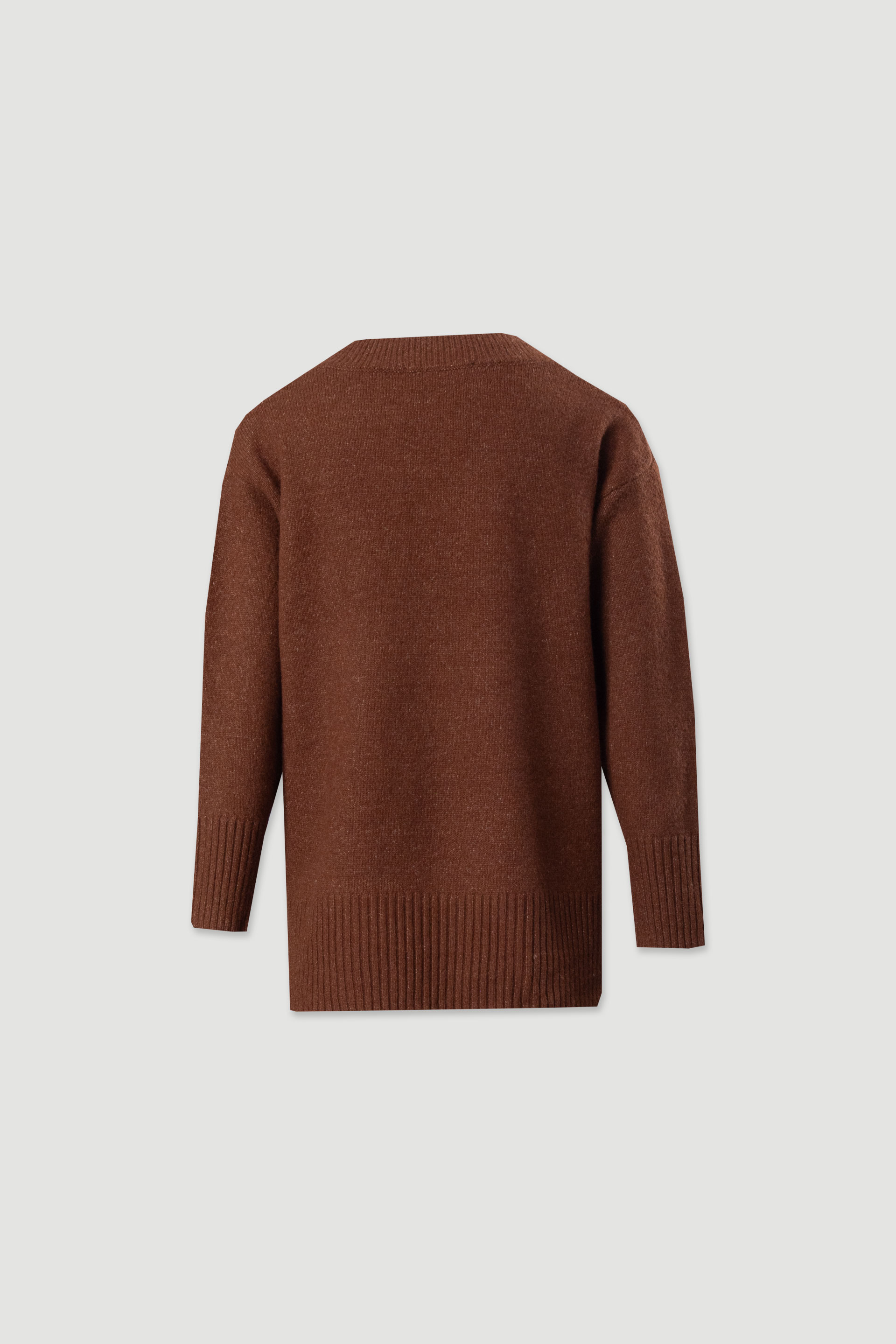 Camisola de malha com decote em v