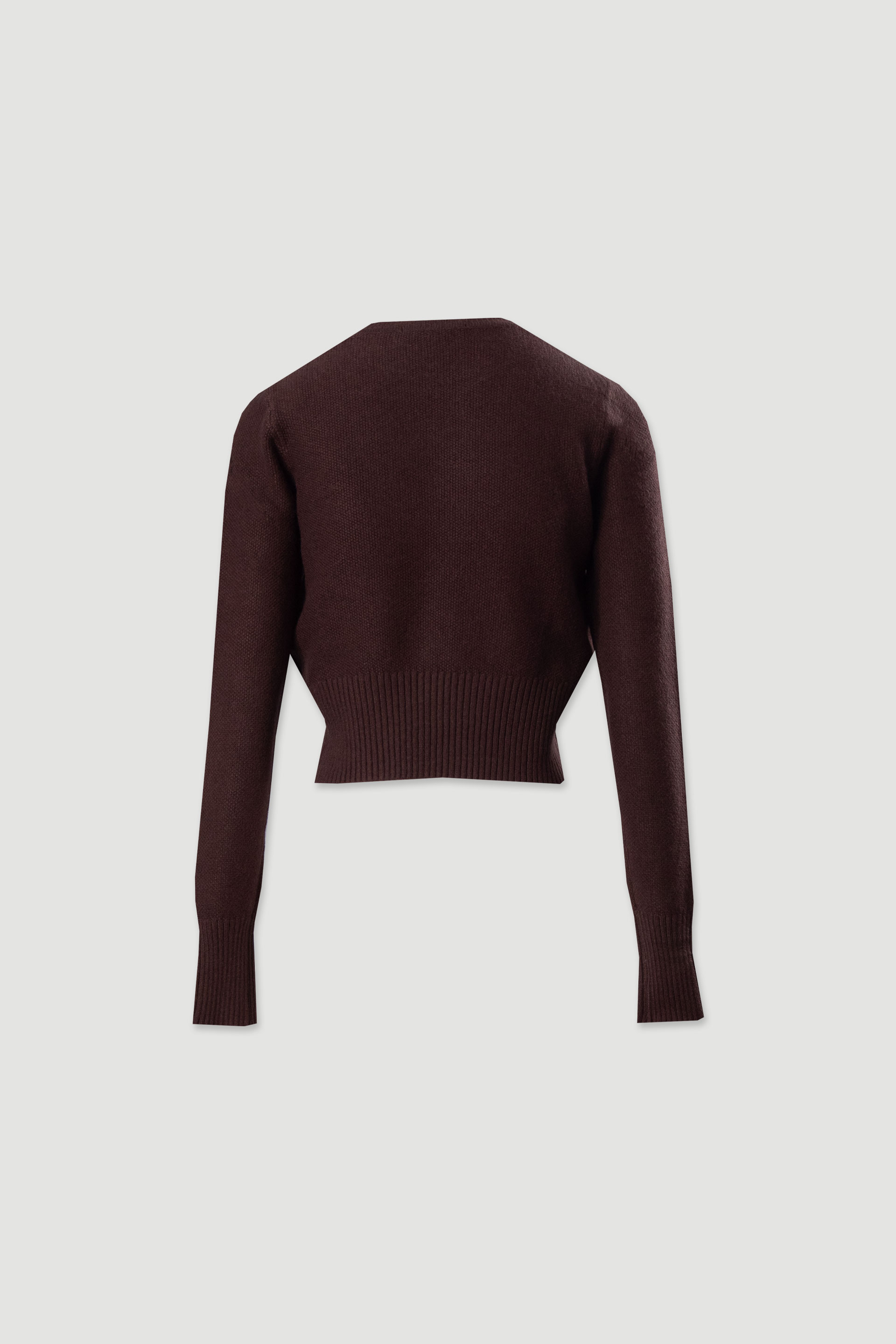 Jersey corto de punto con cuello redondo