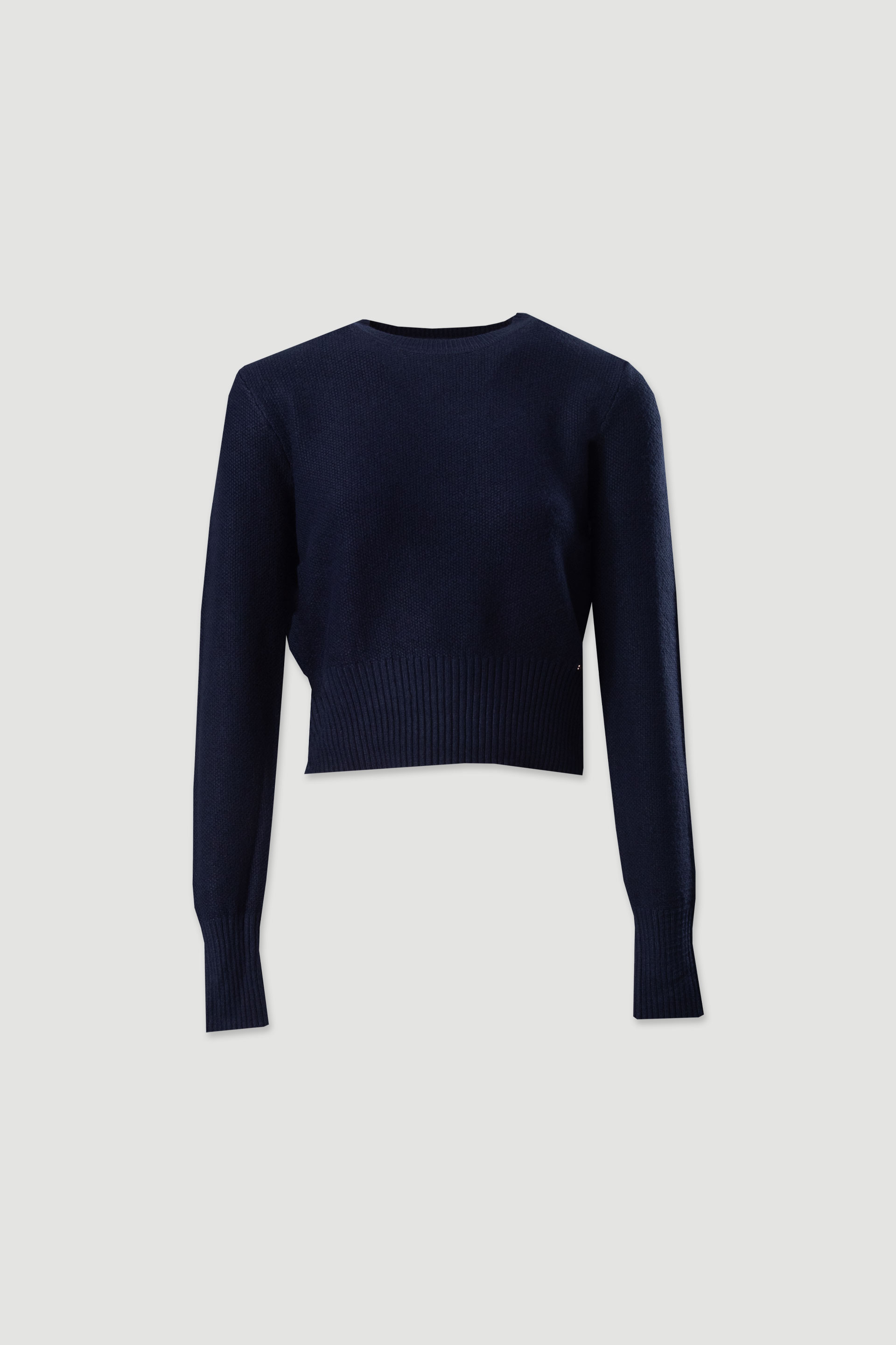 Jersey corto de punto con cuello redondo