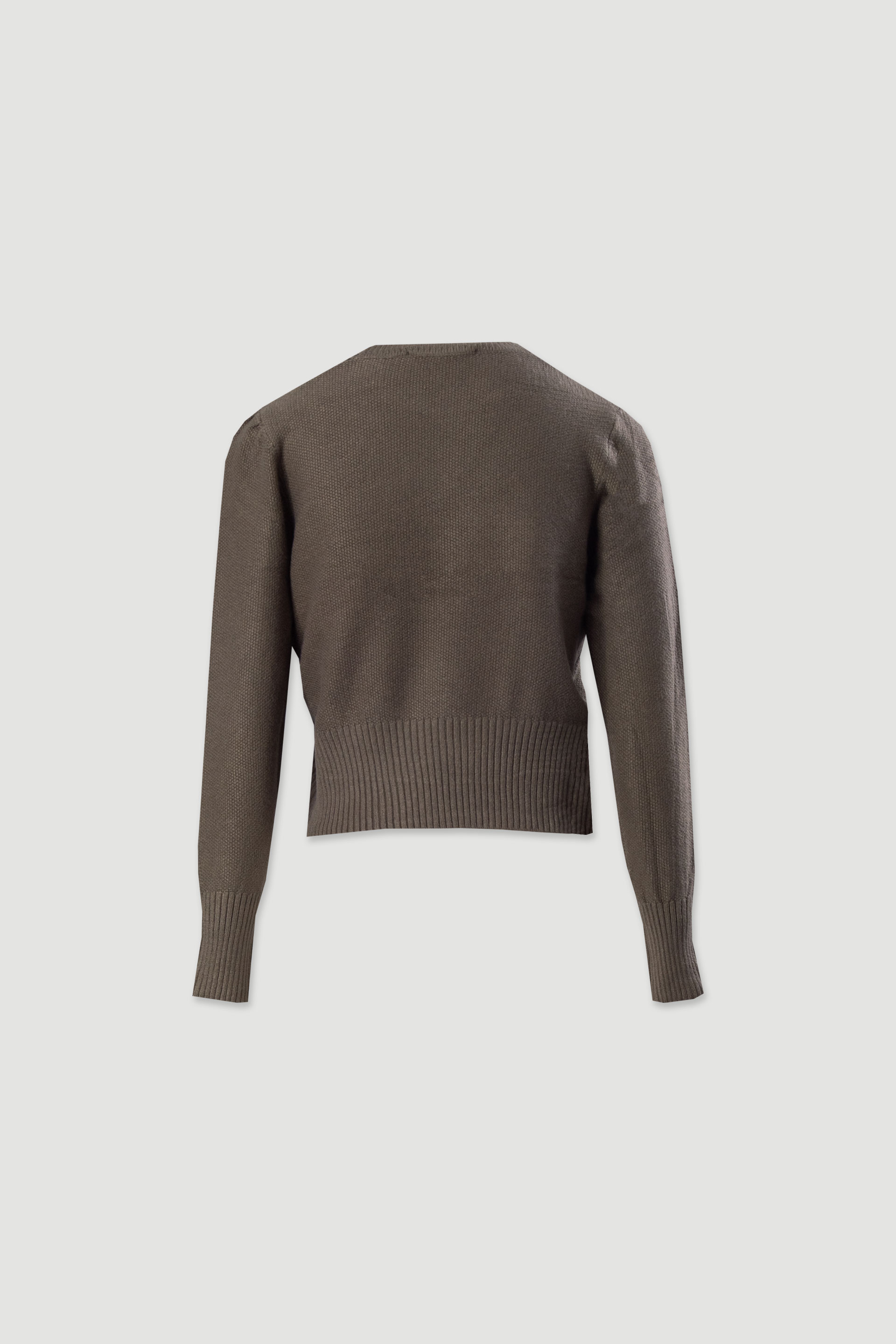 Pull court en maille à col rond