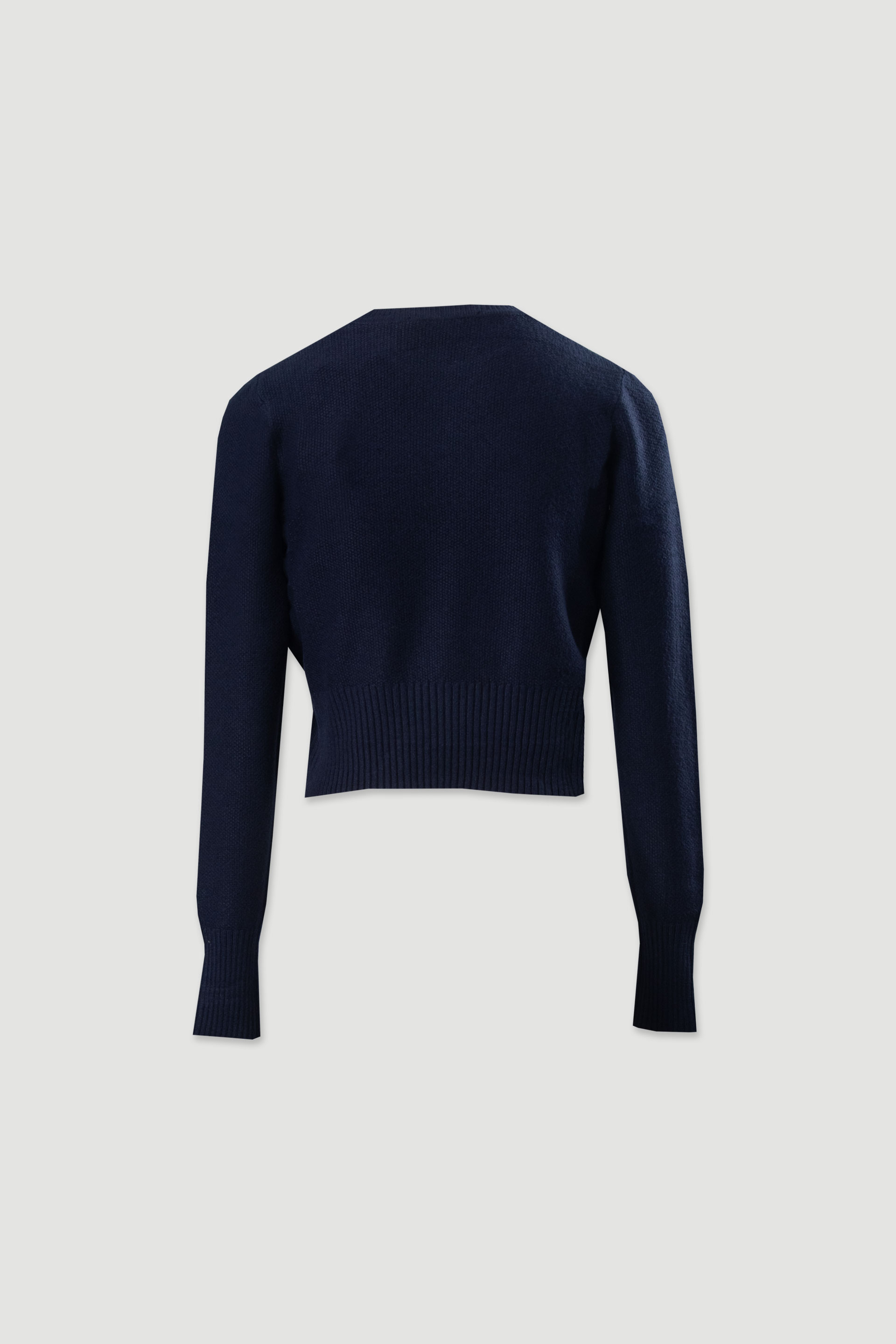 Jersey corto de punto con cuello redondo