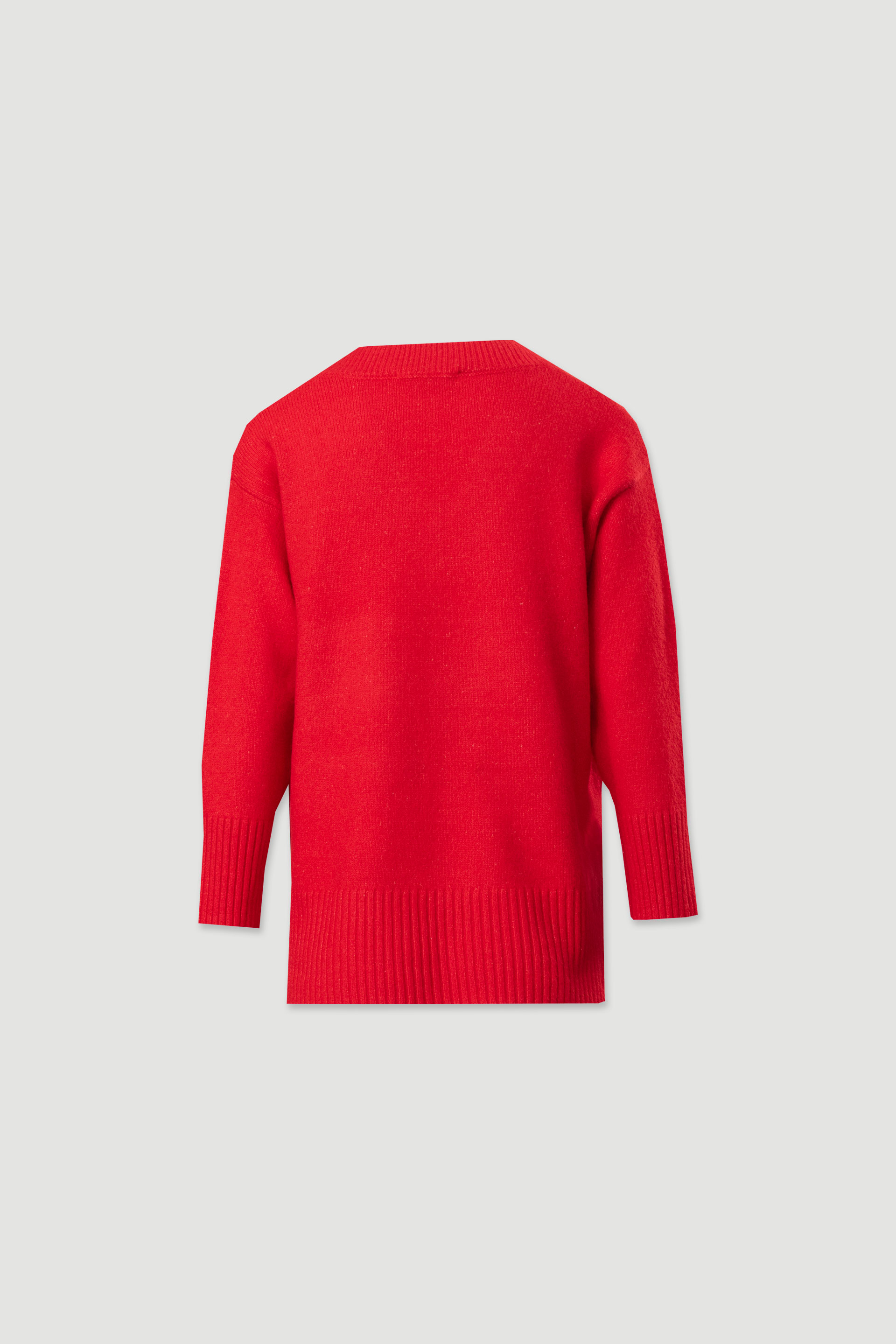 Camisola de malha com decote em v