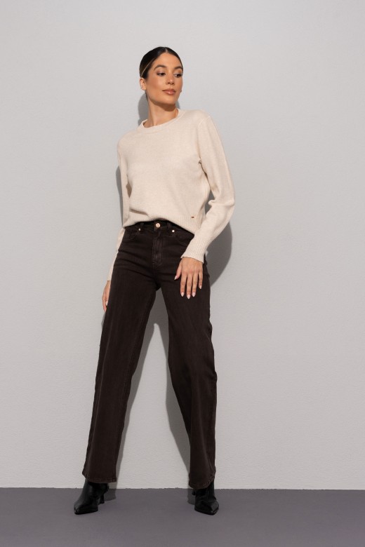 Knit sweater with ribbed effect detail Knit sweater with ribbed effect detail