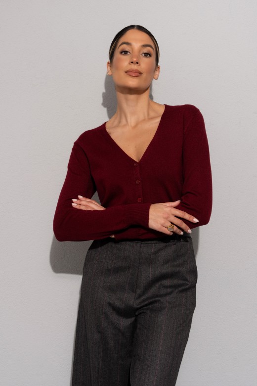 Knit cardigan with cashmere blend Knit cardigan with cashmere blend