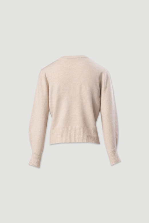 Knit sweater with ribbed effect detail Knit sweater with ribbed effect detail