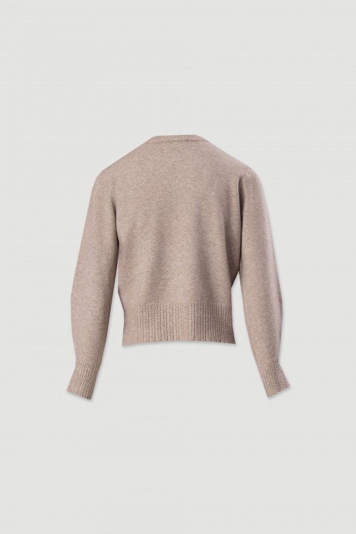 Knit sweater with ribbed effect detail Knit sweater with ribbed effect detail