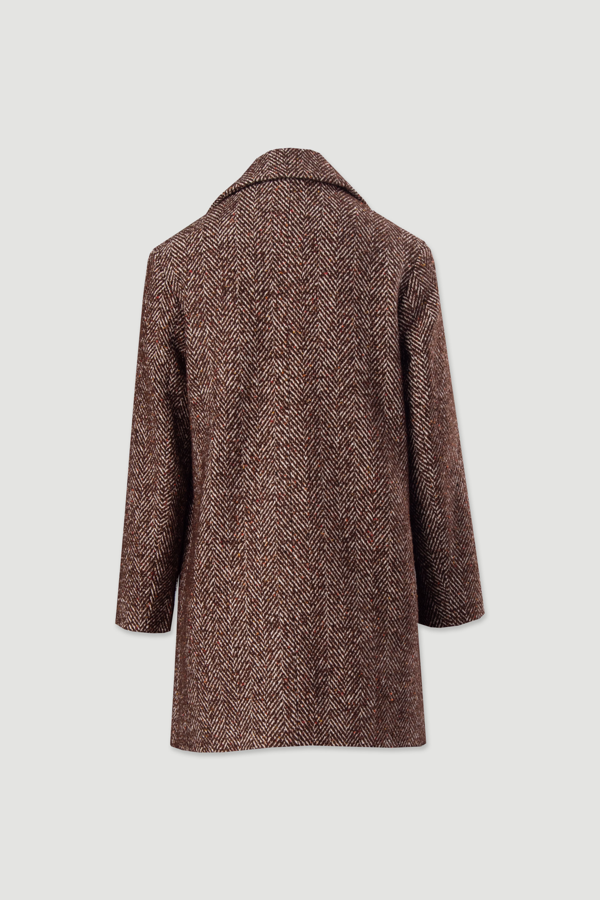 Tweed herringbone coat