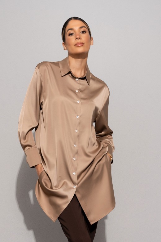 Satin shirt dress Satin shirt dress