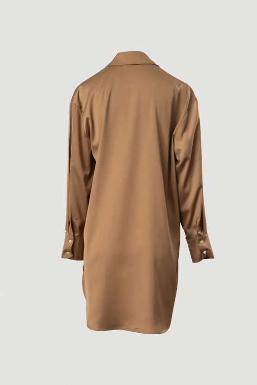 Satin shirt dress Satin shirt dress