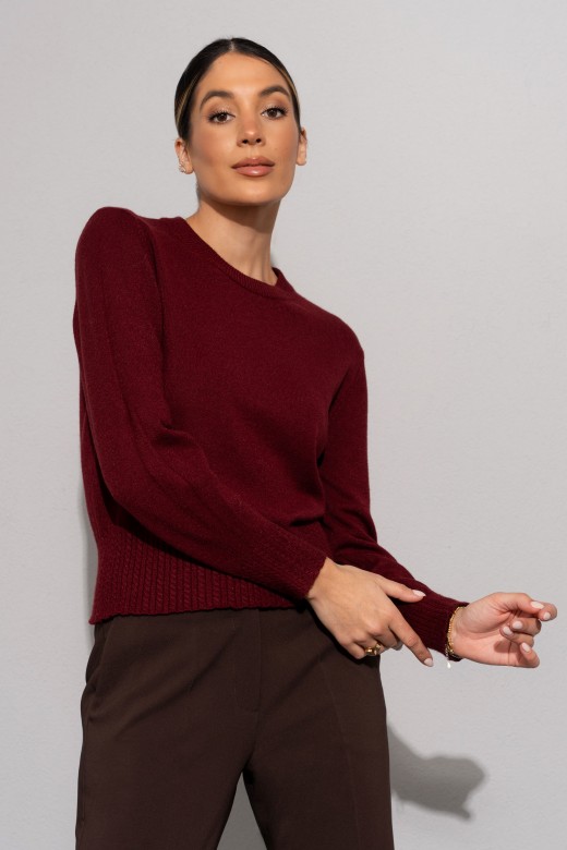 Knit sweater with ribbed effect detail Knit sweater with ribbed effect detail