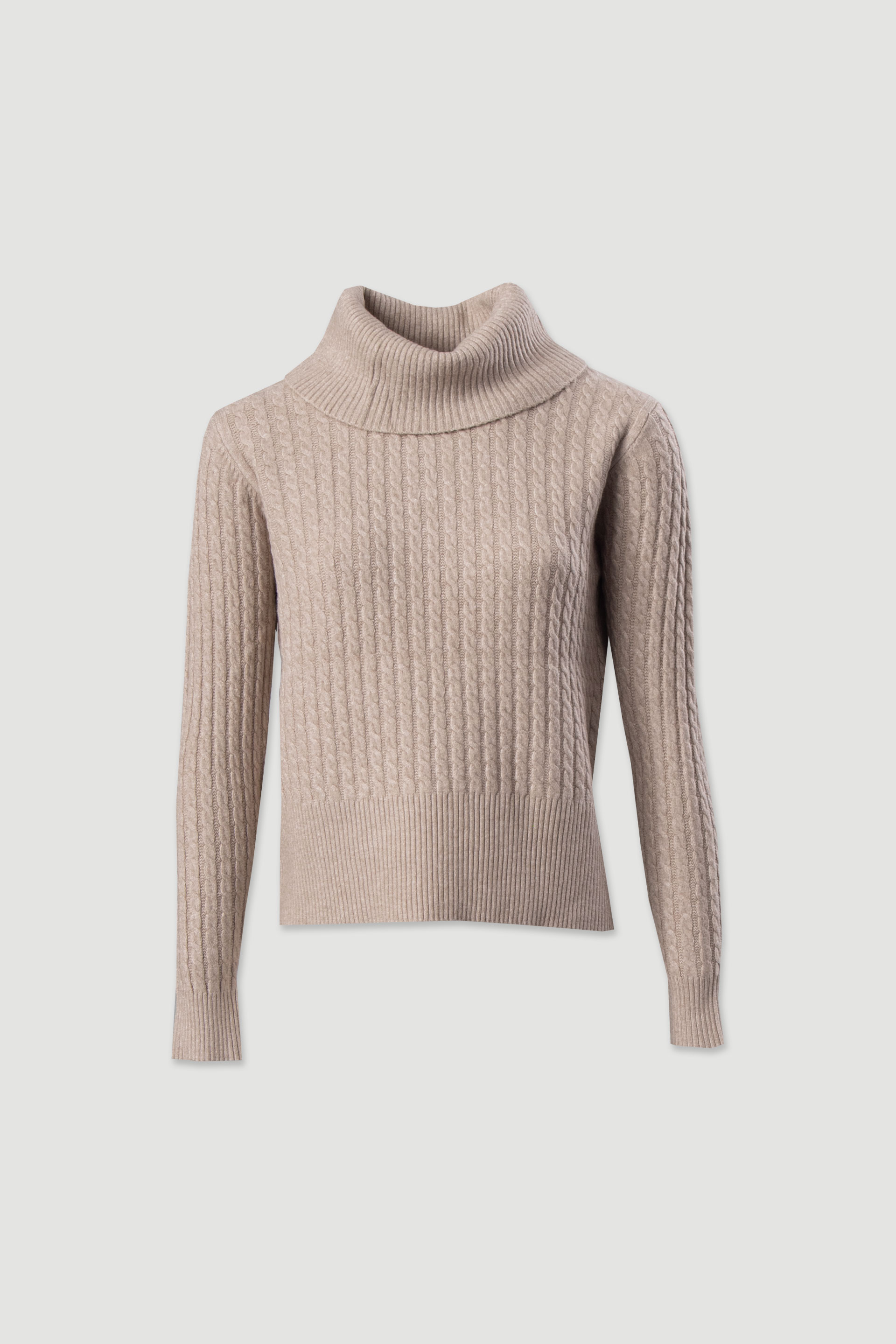 Jersey de cuello alto en punto trabajado