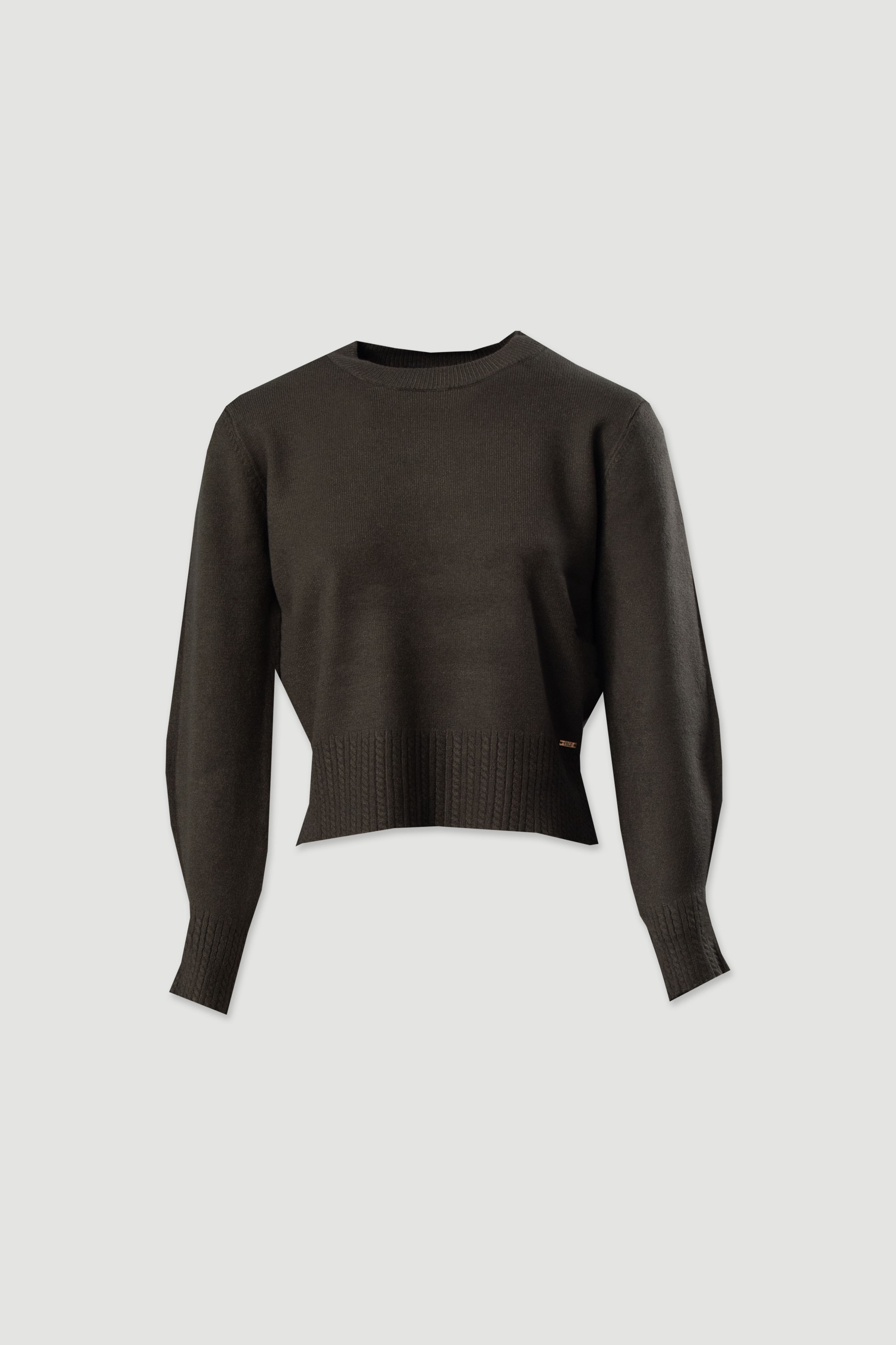 Pull en maille avec détail à effet côtelé