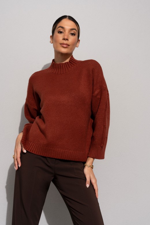 Knitted sweater with textured dots Knitted sweater with textured dots