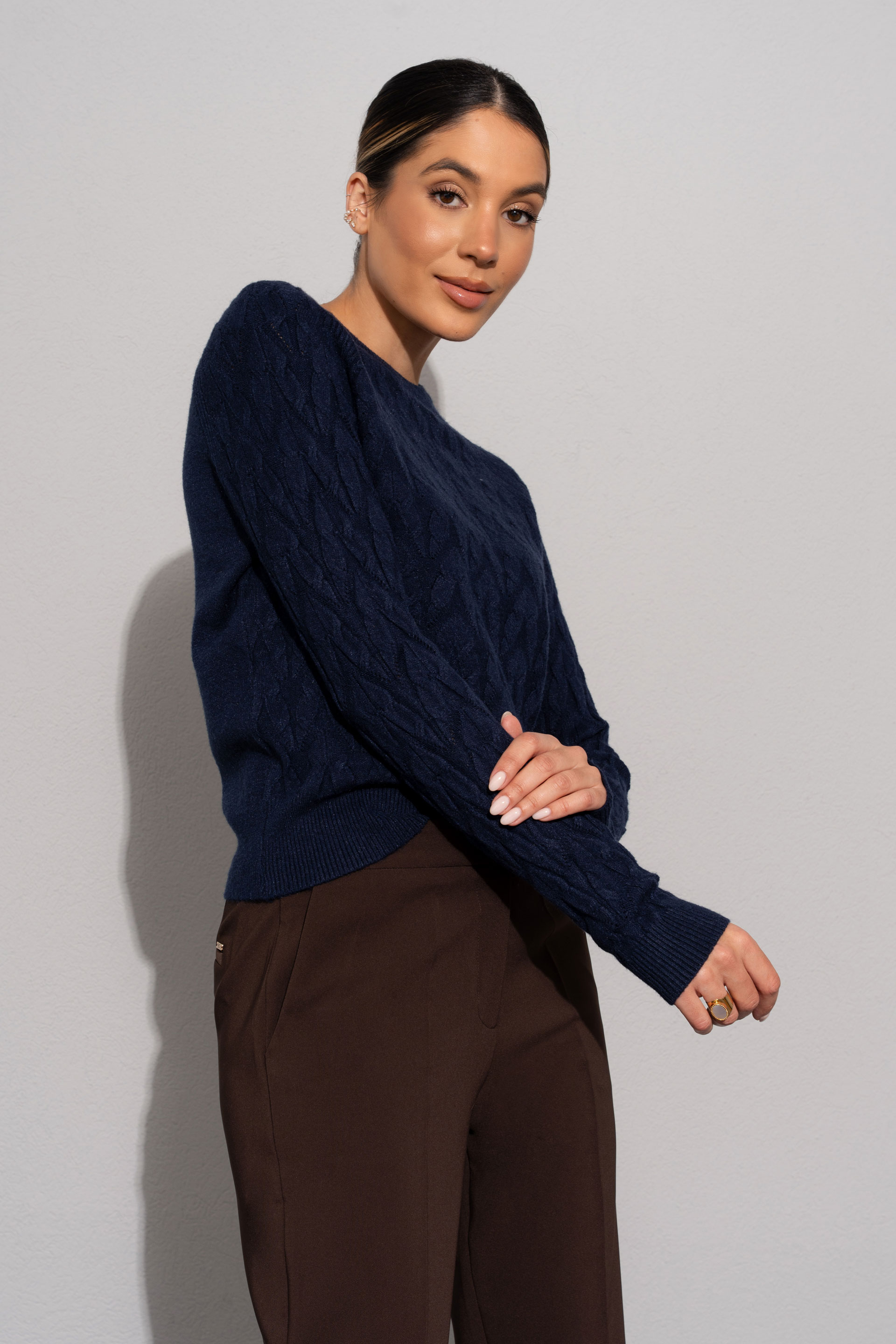 Jersey de punto con trenza