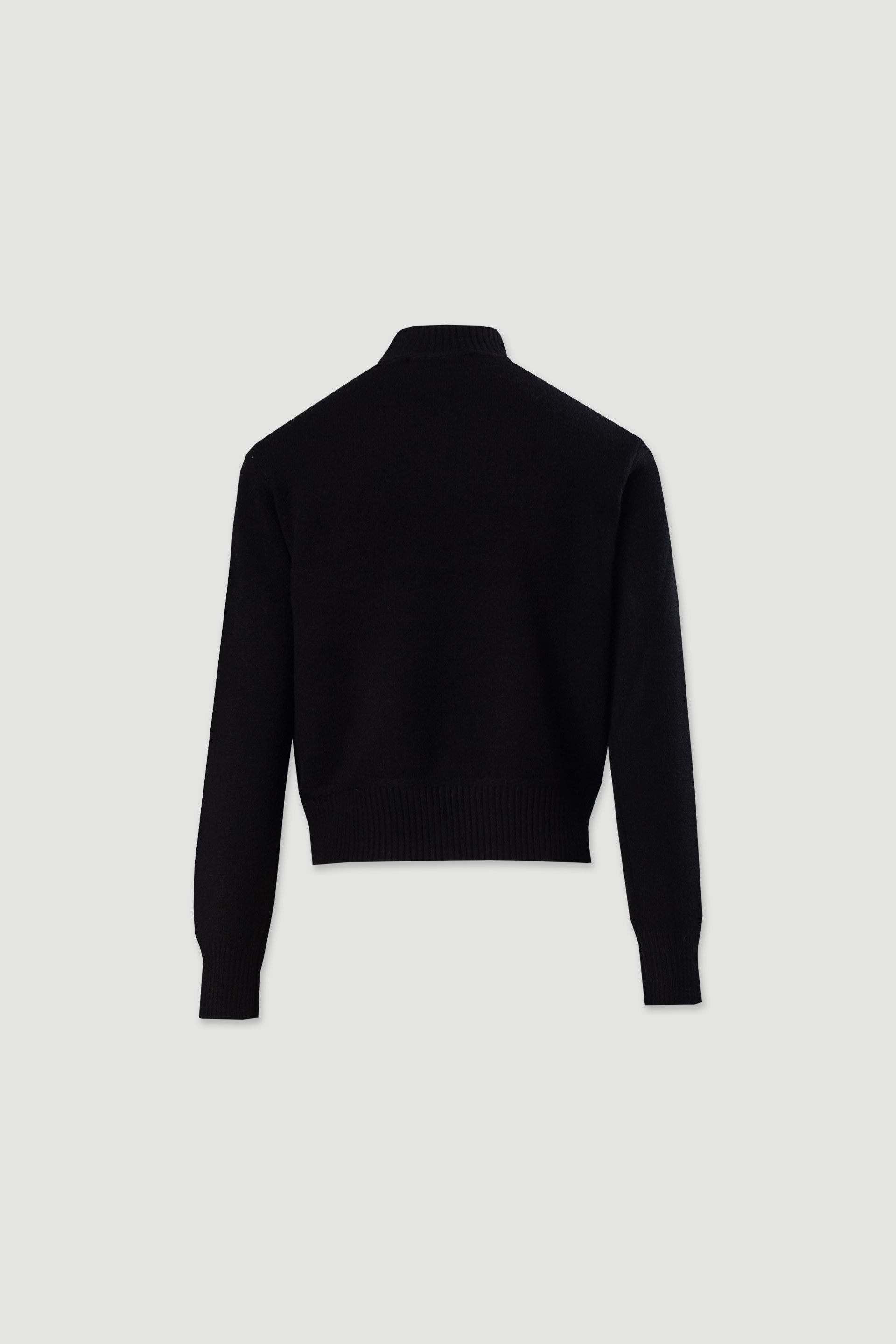 Jersey de punto con cuello alto acanalado