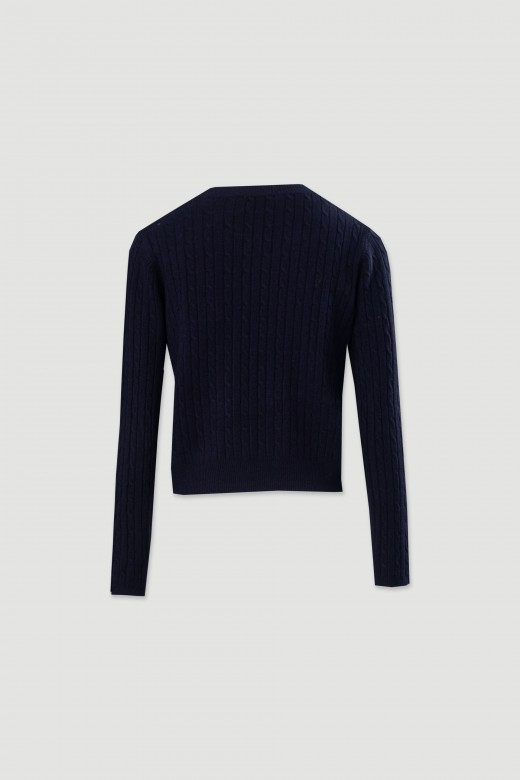 Pull en maille avec d�tail de boutons aux manches