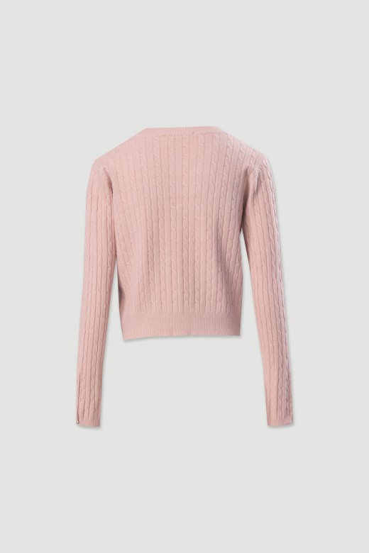 Pull en maille avec d�tail de boutons aux manches