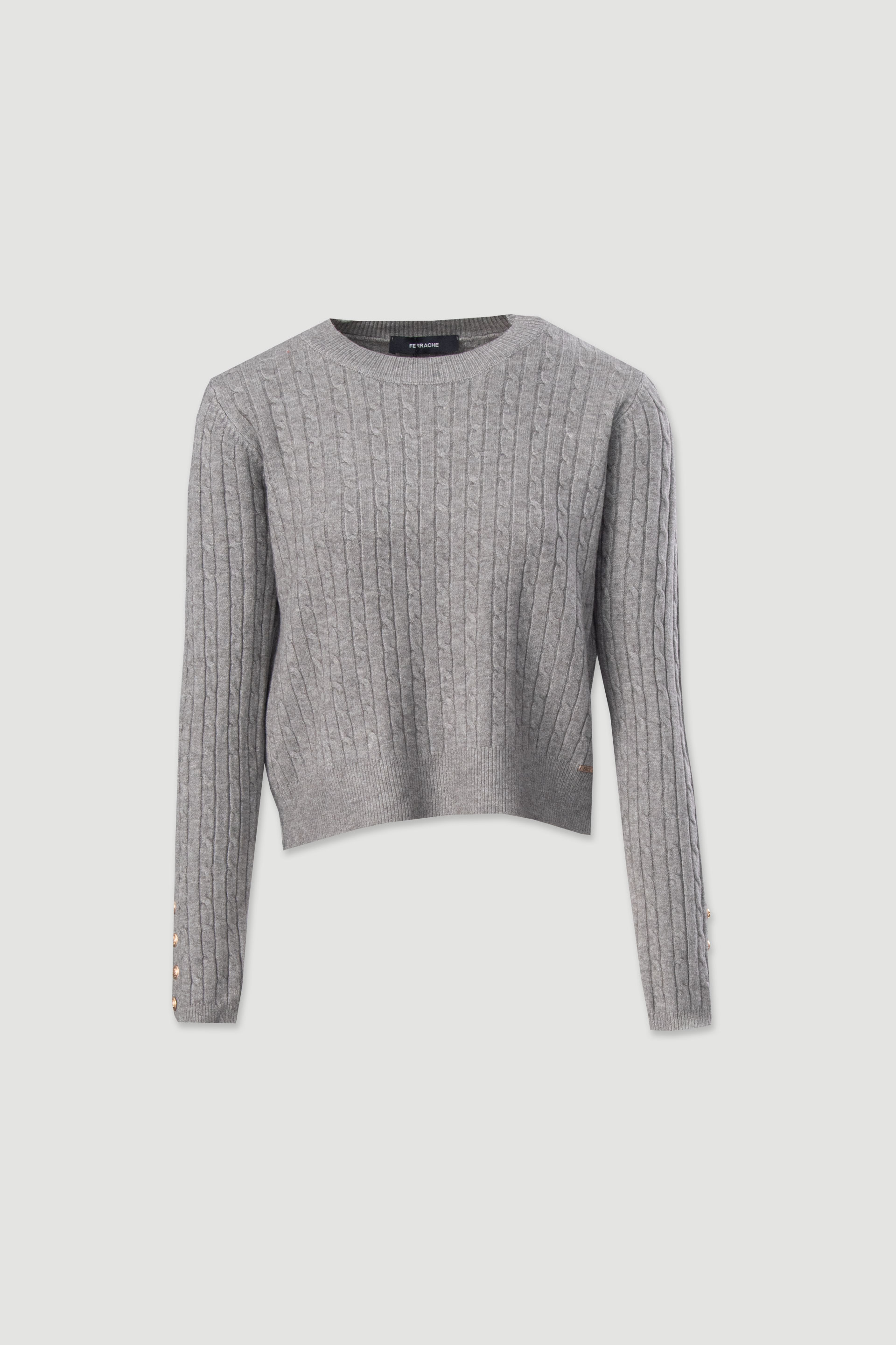 Pull en maille avec détail de boutons aux manches