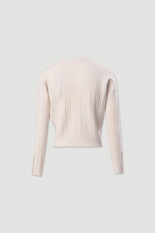 Pull en maille avec d�tail de boutons aux manches