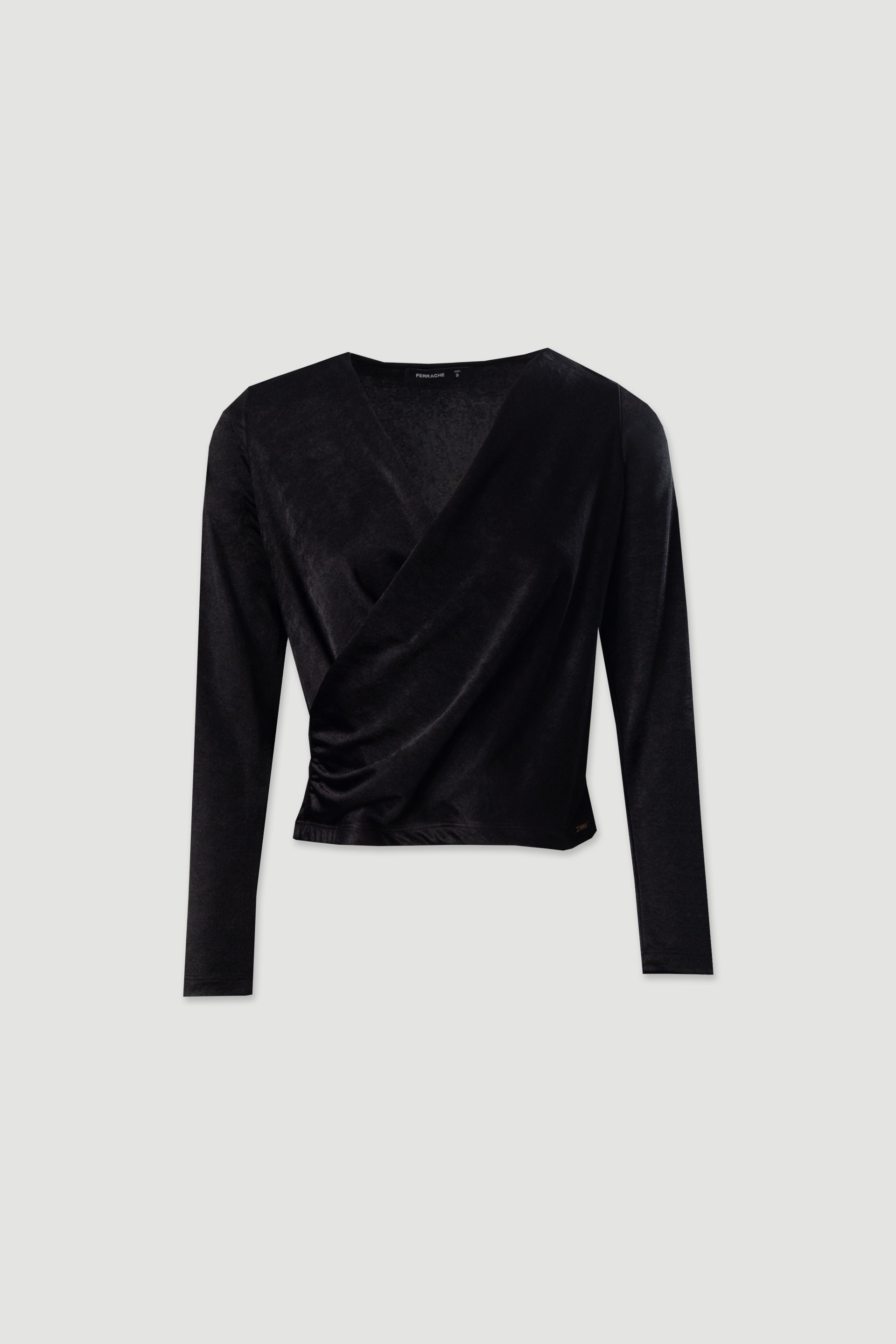 Shimmer knit sweater with v-neckline