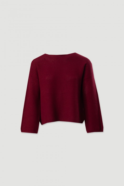 Camisola de malha perfurada