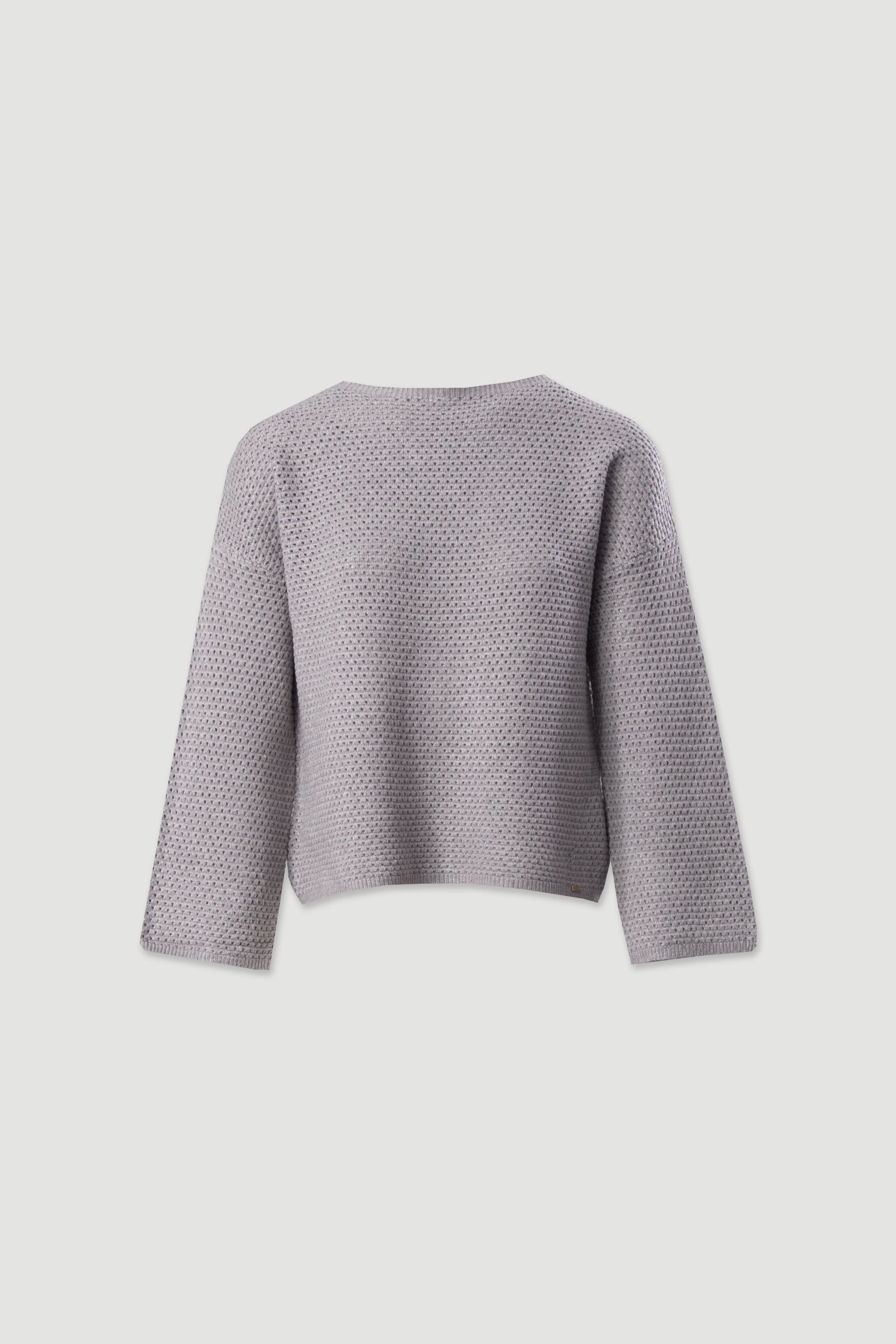 Openwork knit sweater