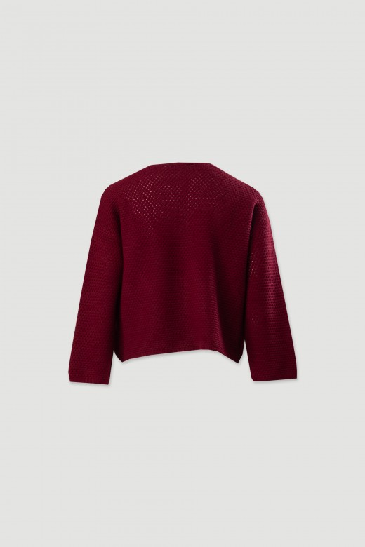 Camisola de malha perfurada