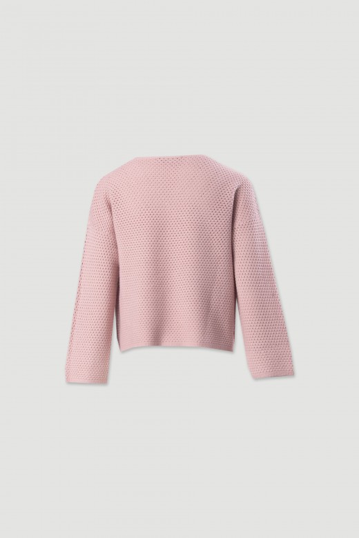 Camisola de malha perfurada