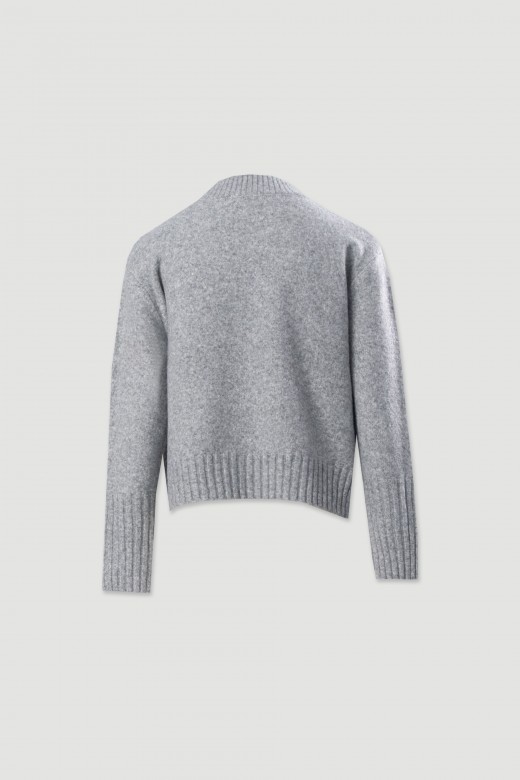 Pull en maille avec détail texturé sur le devant Pull en maille avec détail texturé sur le devant