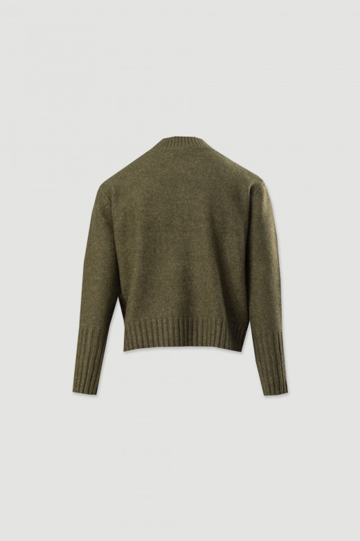 Pull en maille avec détail texturé sur le devant Pull en maille avec détail texturé sur le devant