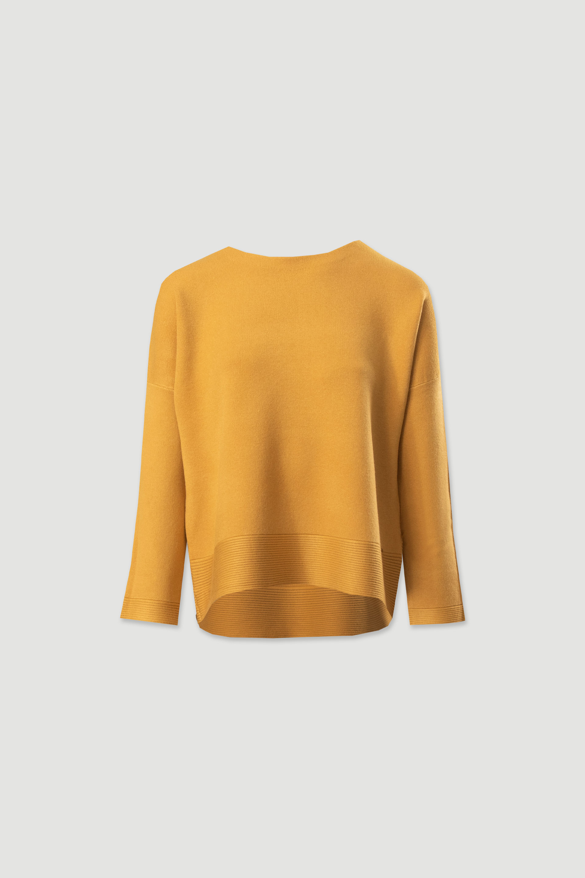 Camisola de malha com detalhe de canelado