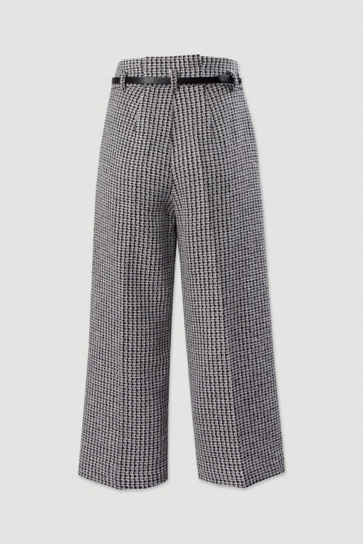 Tweed-effect culotte trousers Tweed-effect culotte trousers