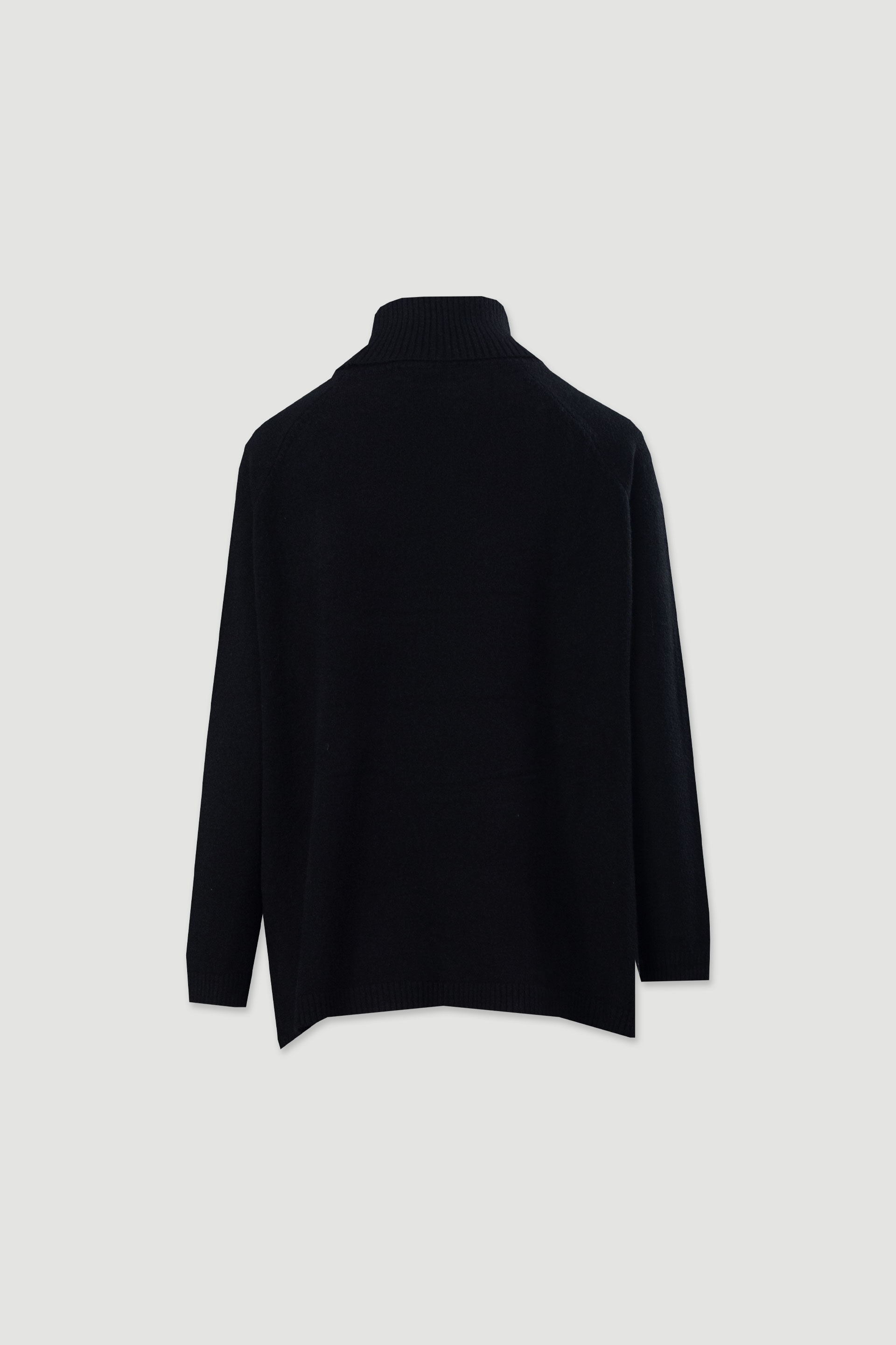 Jersey de punto con cuello alto acanalado