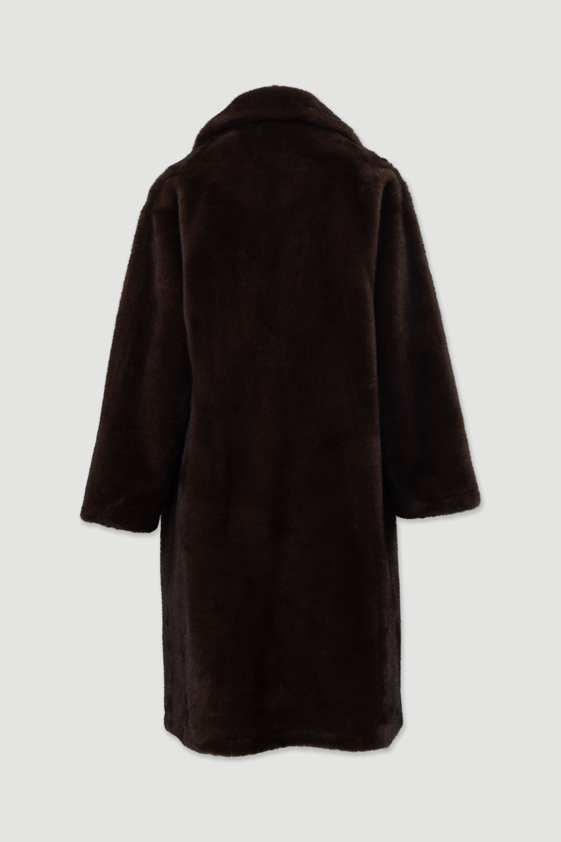 Manteau long en fausse fourrure