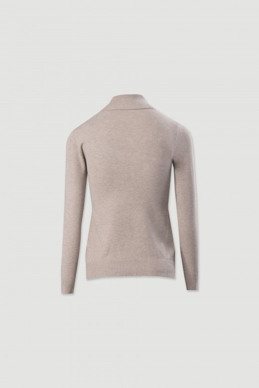 Basic high-neck knit sweater Basic high-neck knit sweater