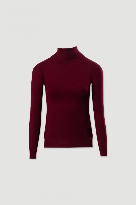 Basic high-neck knit sweater Basic high-neck knit sweater