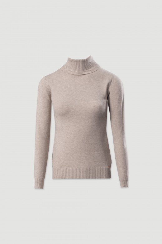 Basic high-neck knit sweater