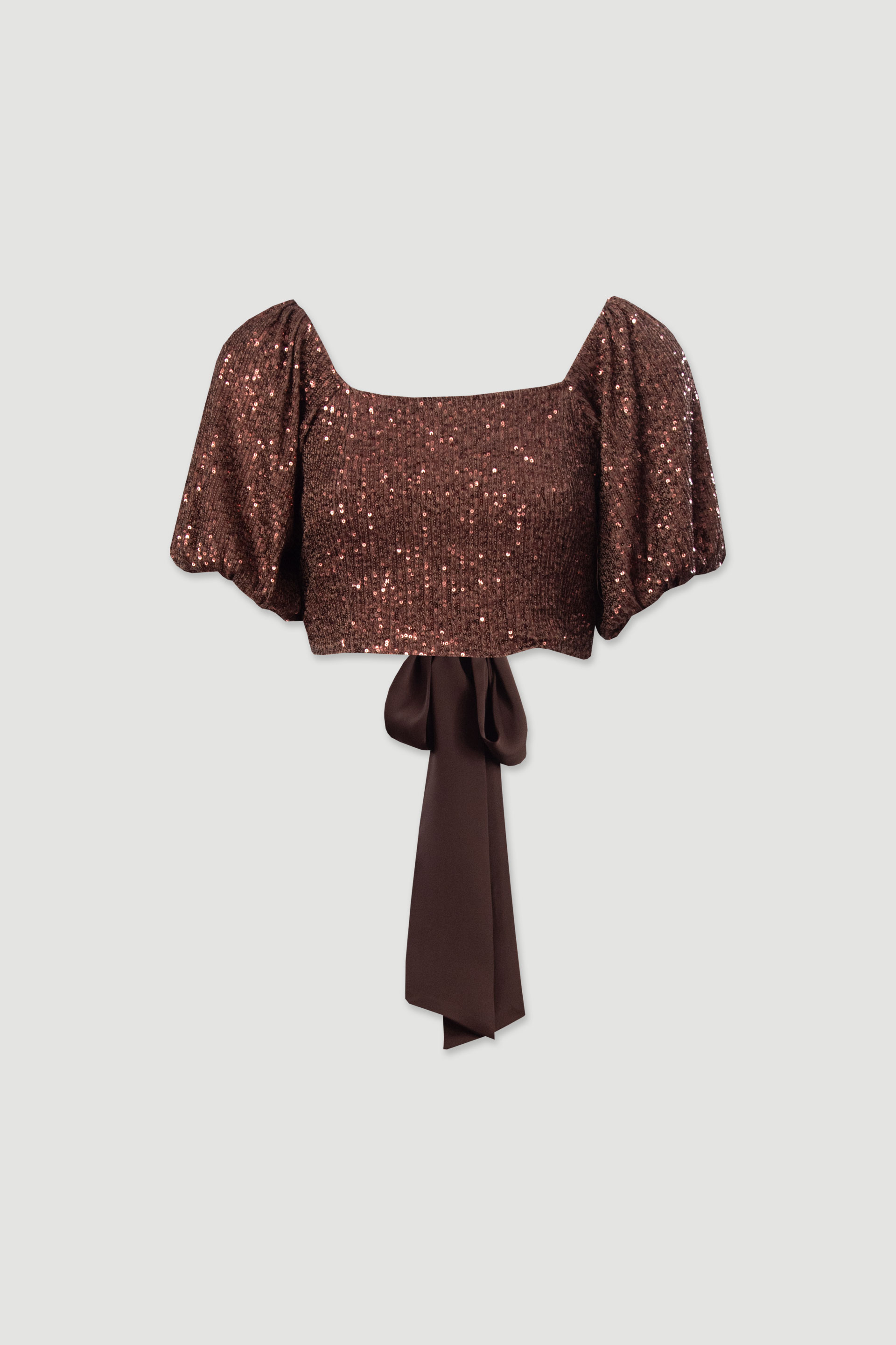 Cropped sequin top