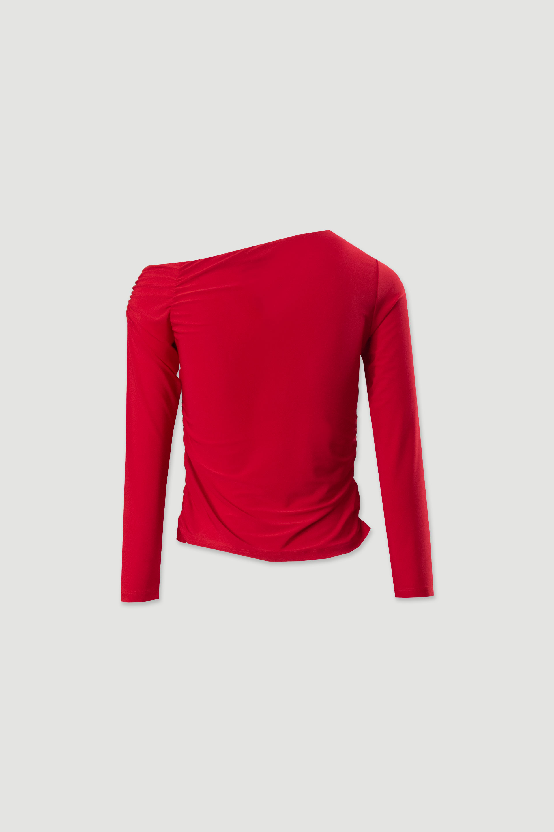 Asymmetric neckline knit sweater