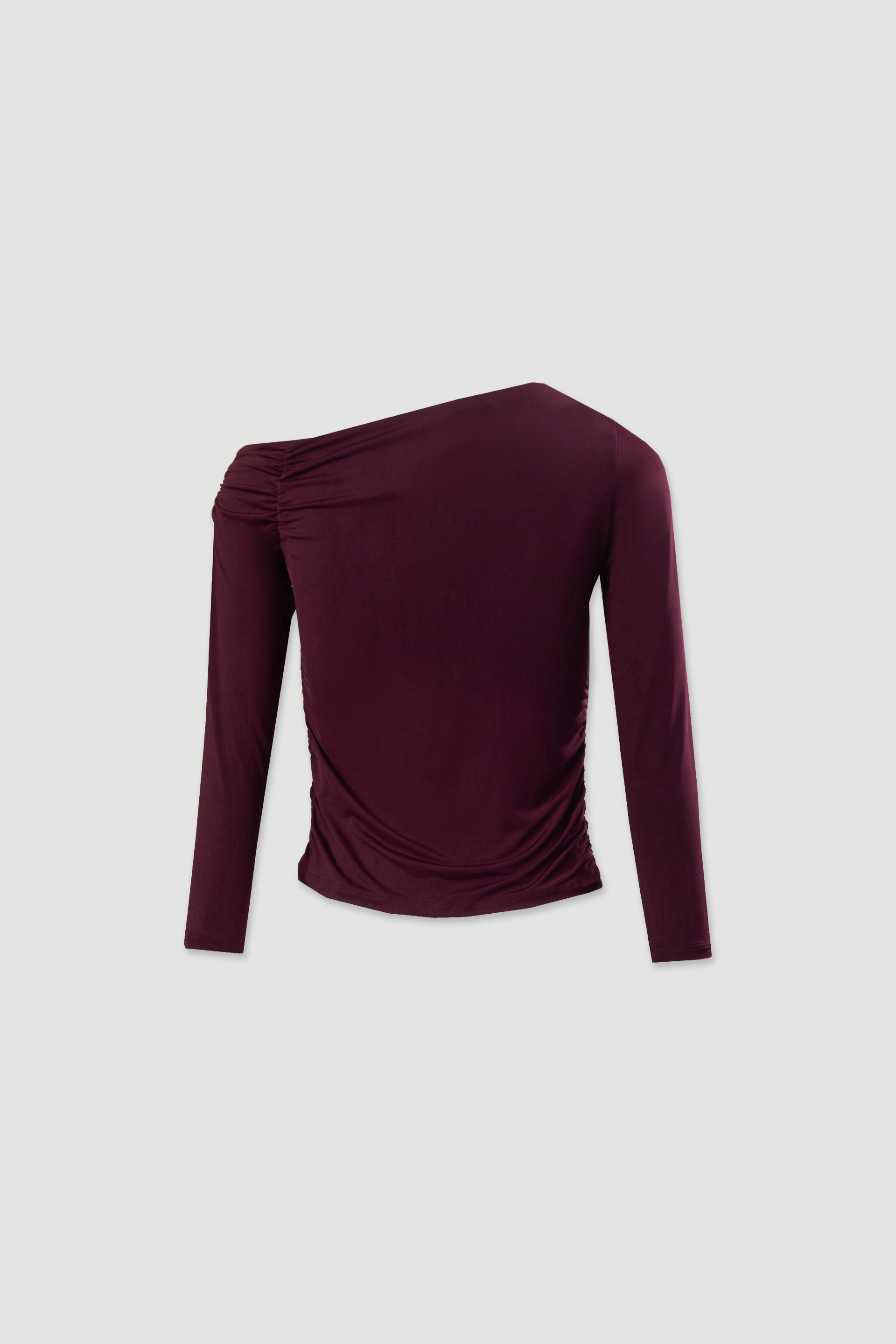 Asymmetric neckline knit sweater