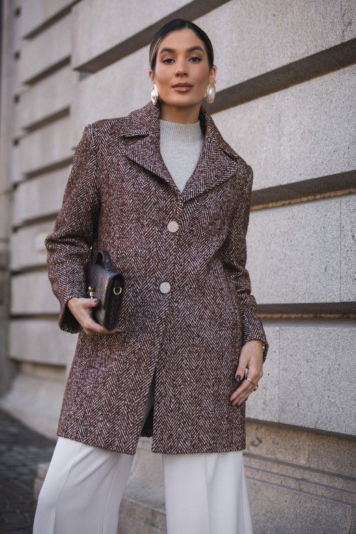 Tweed herringbone coat Tweed herringbone coat