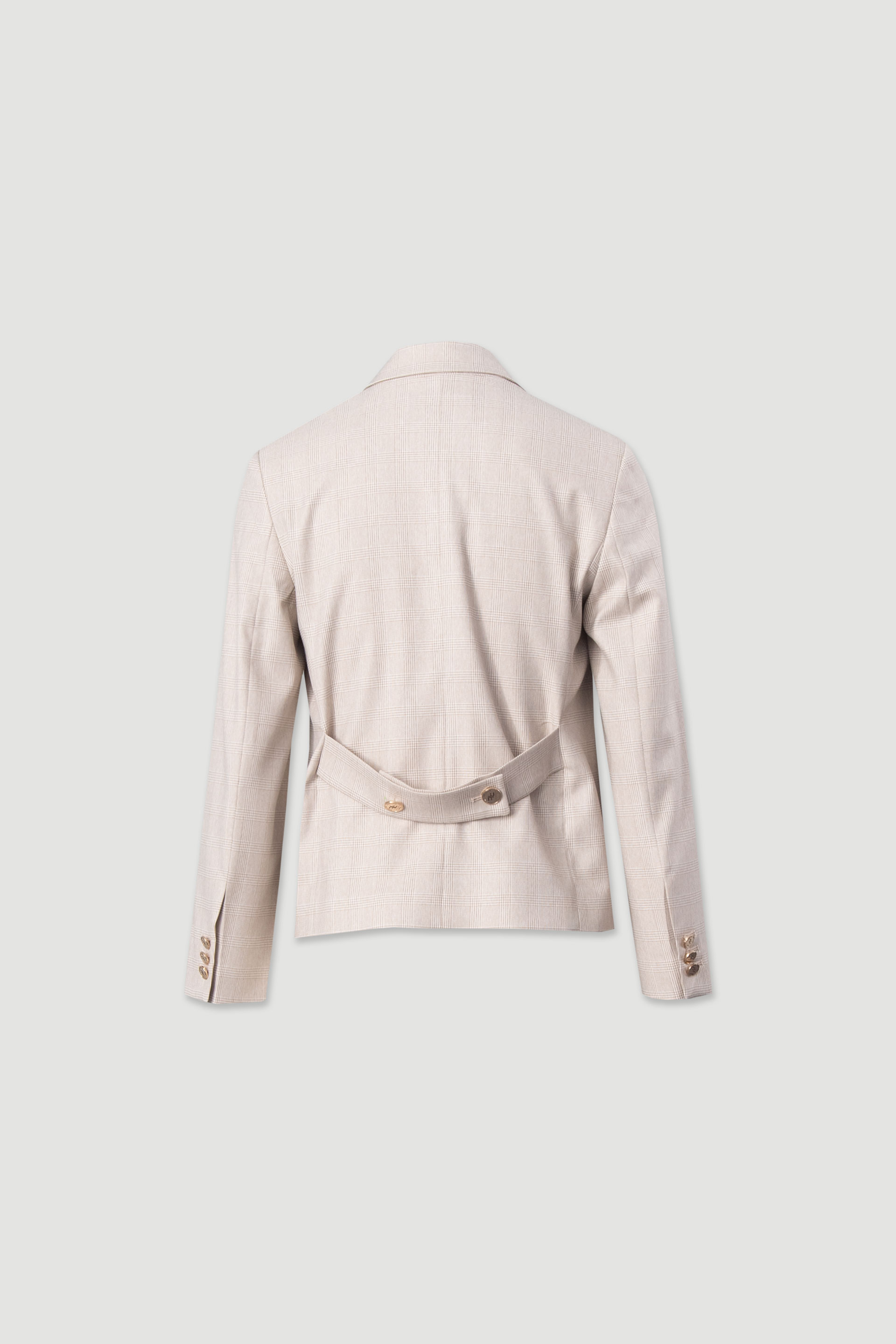 Classic patterned blazer with double-breasted fastening