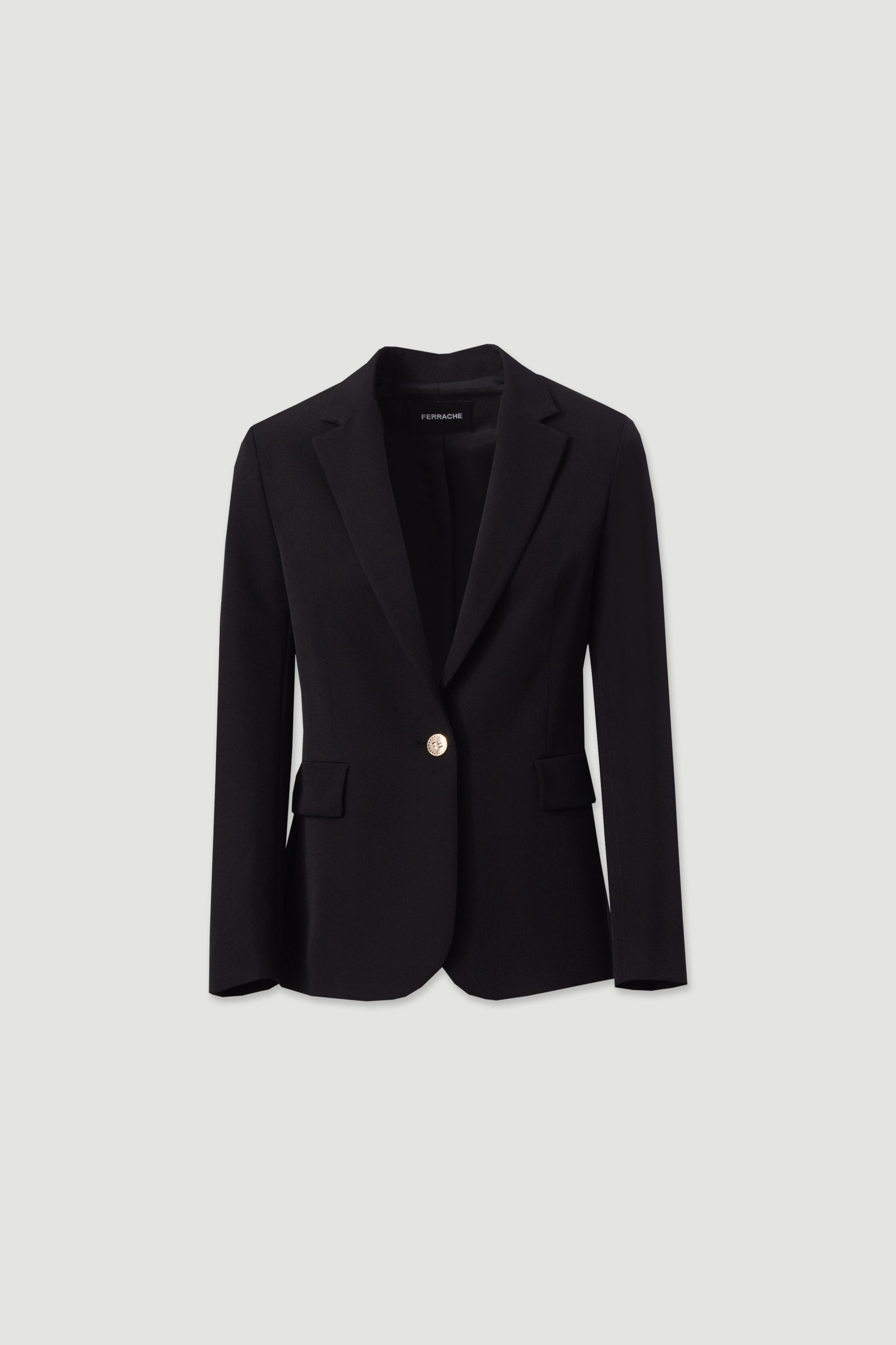 Classic blazer with customised metallic button