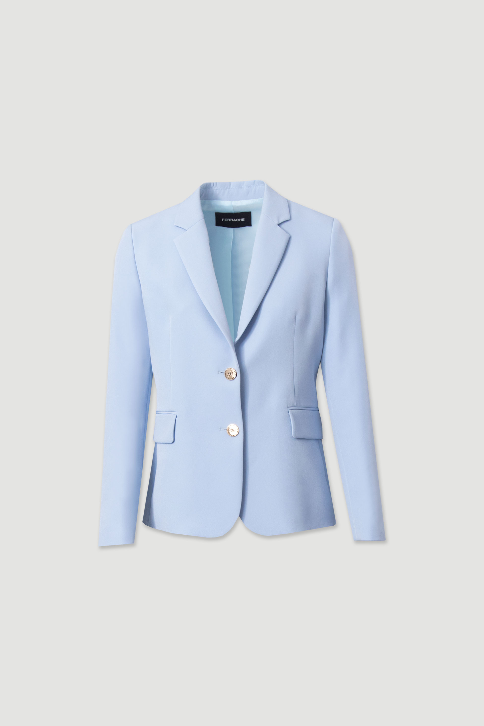 Classic fitted blazer with metallic buttons