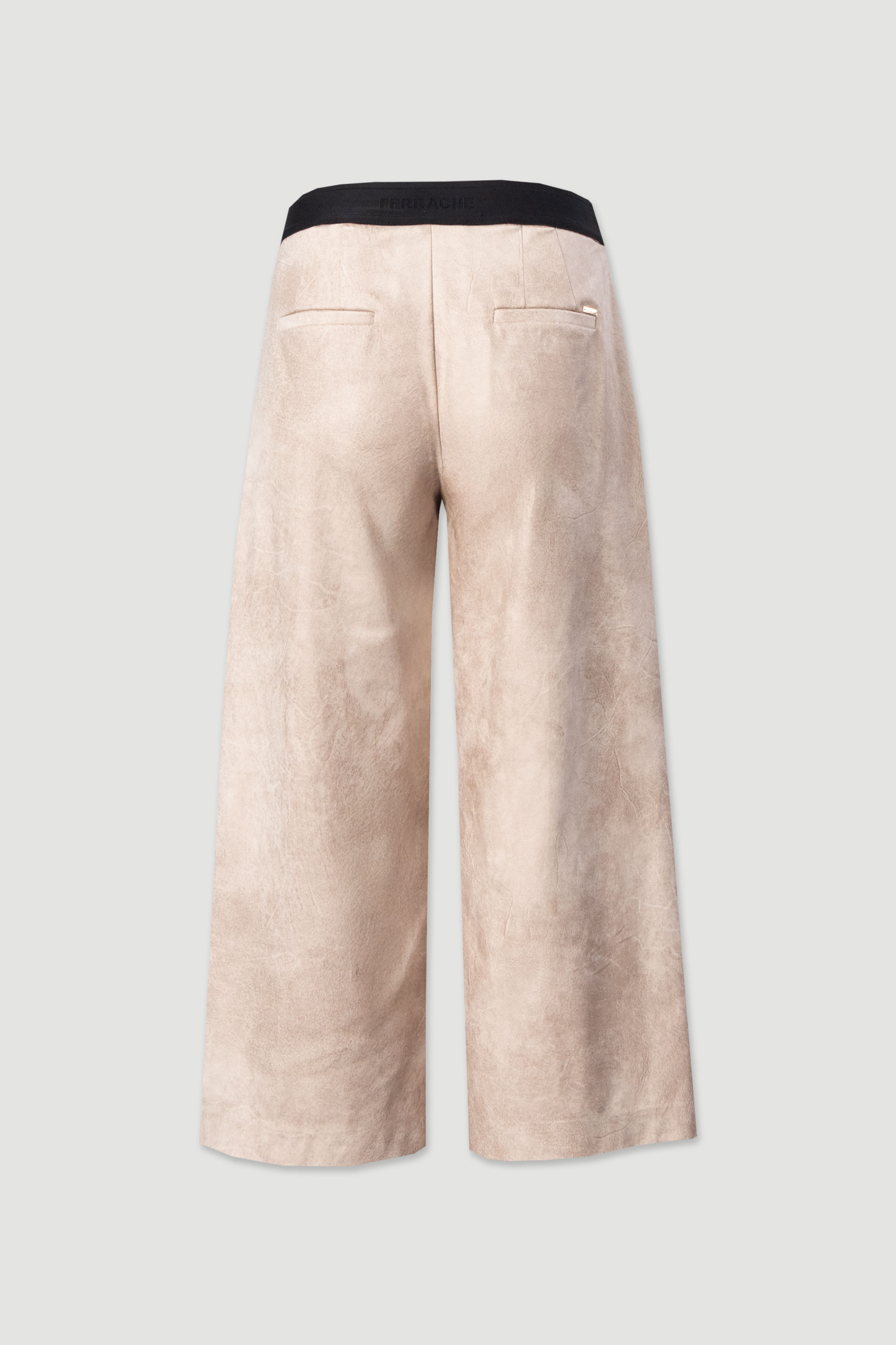 Peach-skin culotte trousers