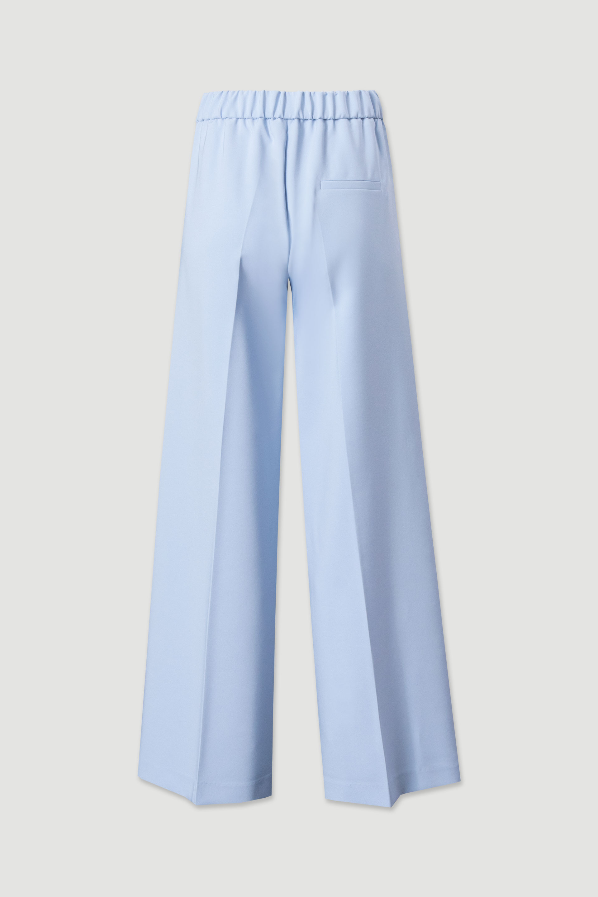 Classic wide-leg trousers with customised metallic button