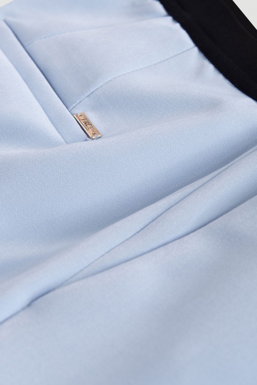 High-waisted straight trousers with customised elastic waistband