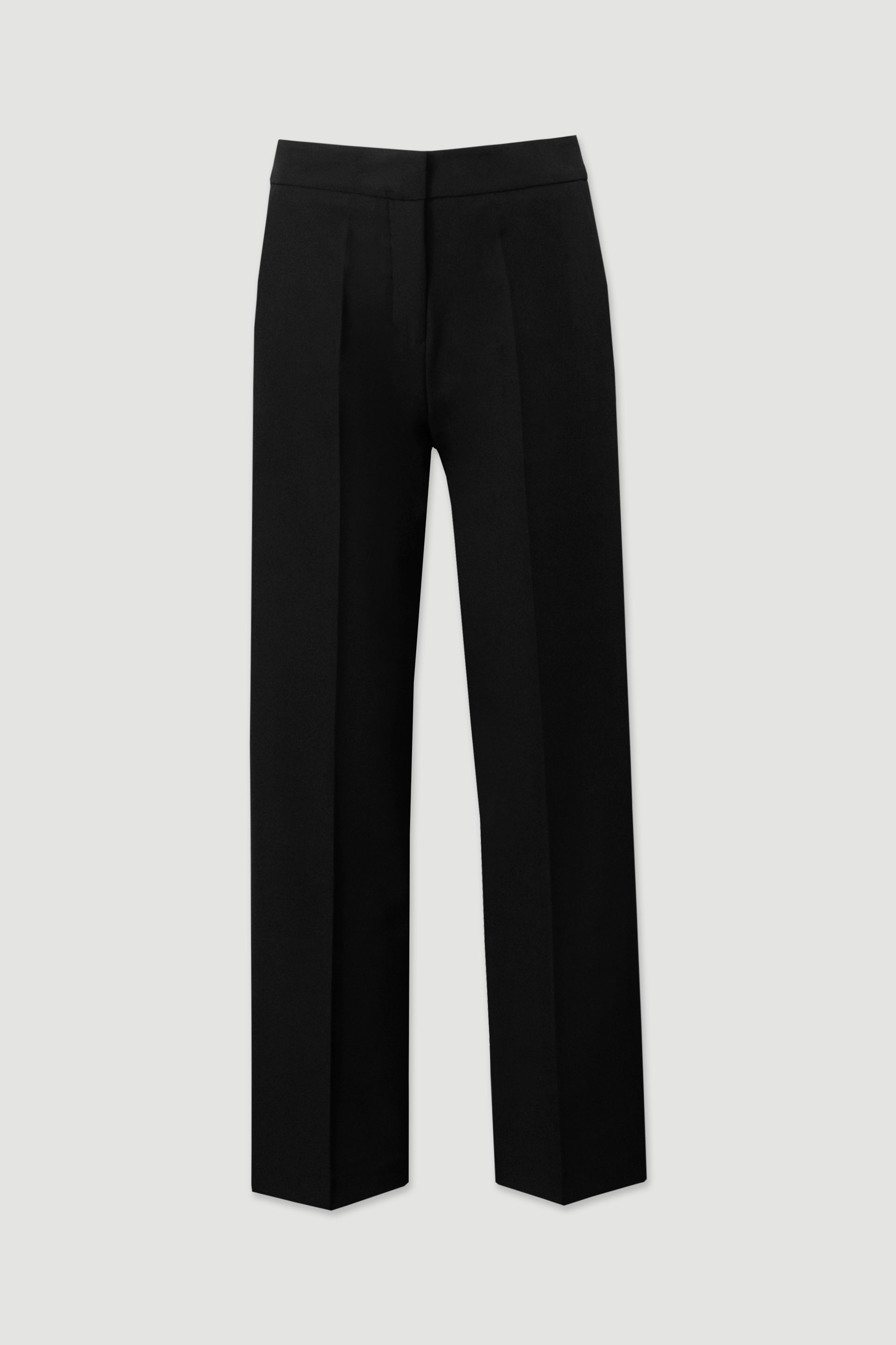 High-waisted straight trousers with customised elastic waistband