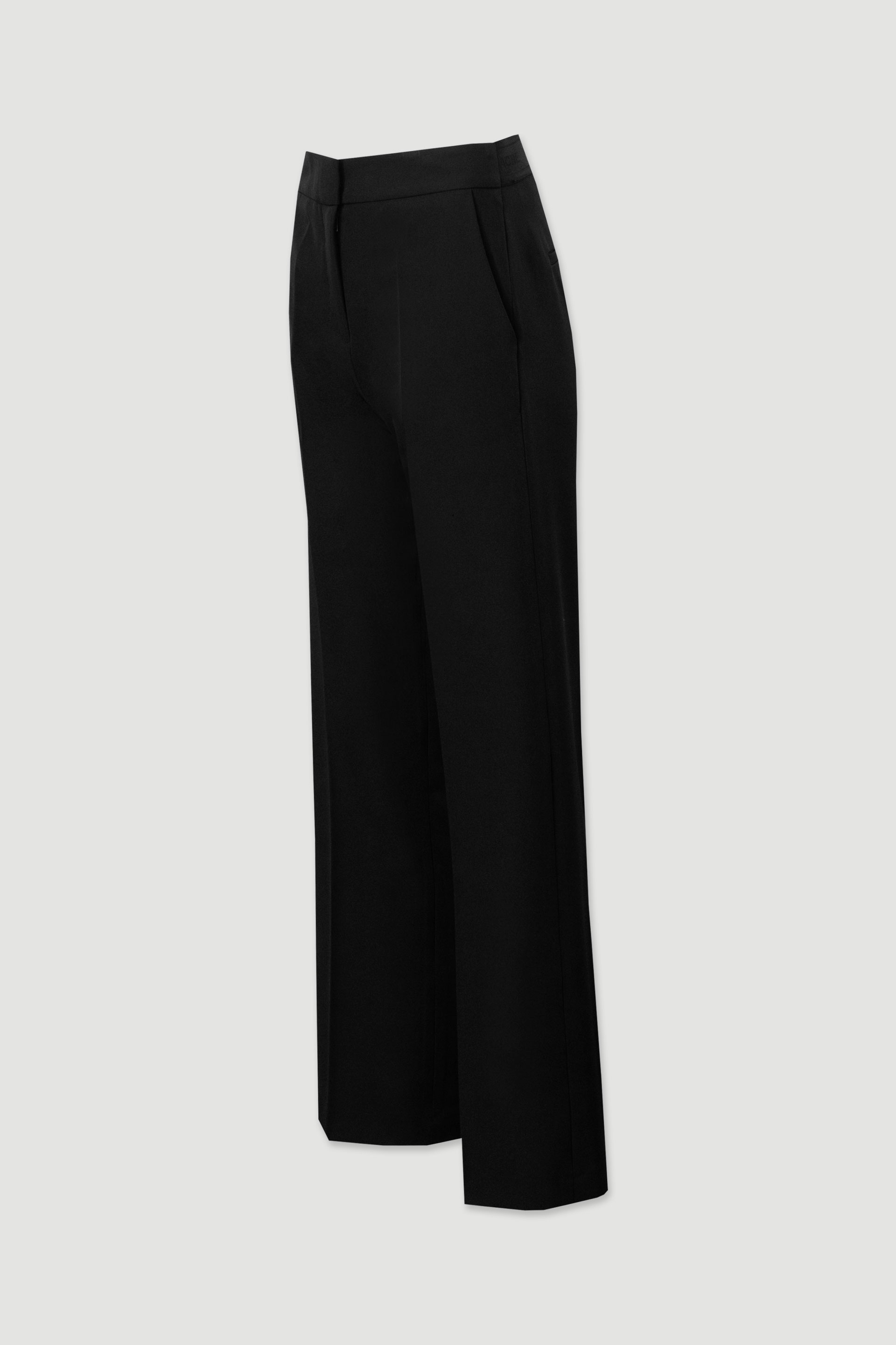 High-waisted straight trousers with customised elastic waistband